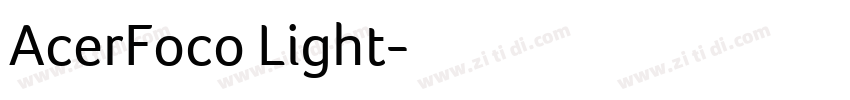 AcerFoco Light字体转换